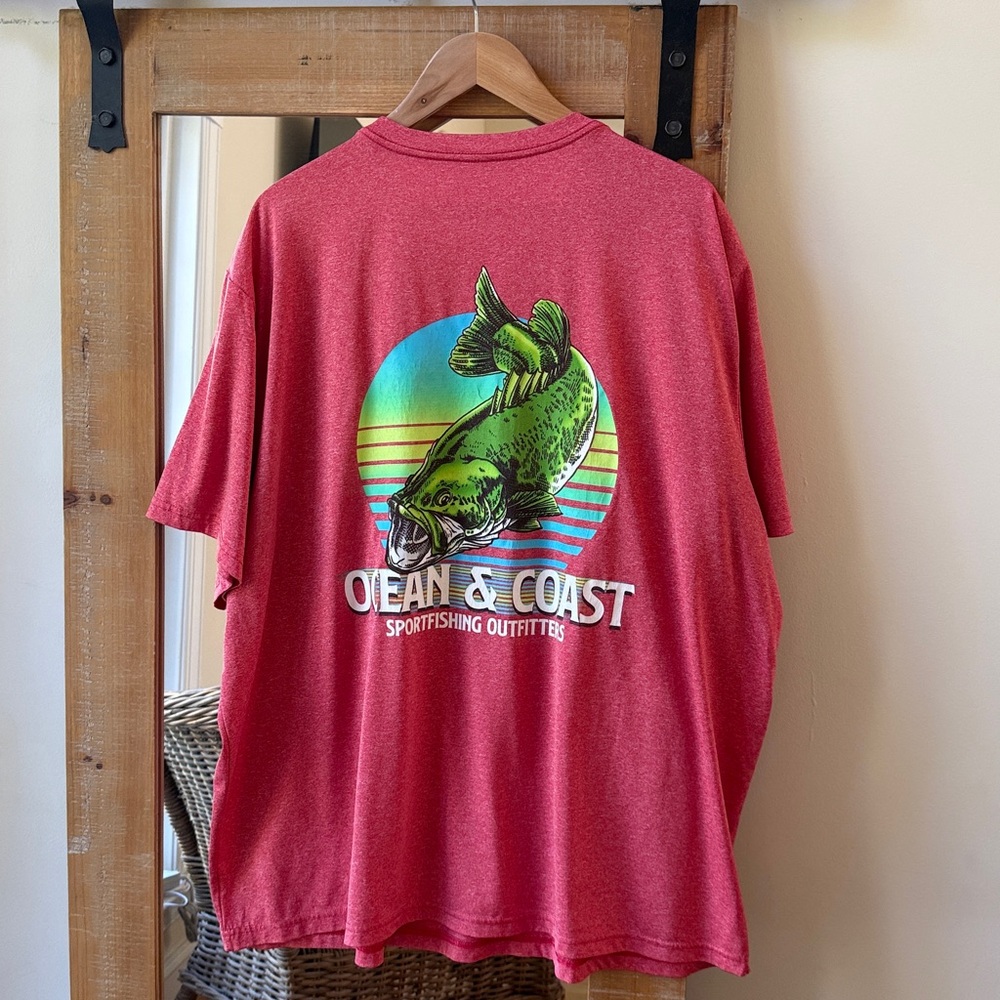 Ocean & Coast Performance Fishing Tee Shirt Size XXL